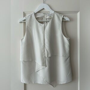 Club Monaco Cream Layered Sleeveless Blouse Size M